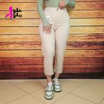 شلوار مام فیت زنانه کتان کاغذی