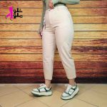 شلوار مام فیت زنانه کتان کاغذی