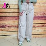 شلوار کتان کاغذی زنانه
