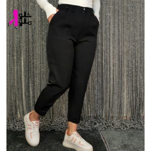 شلوار مام فیت پارچه‌ای زنانه