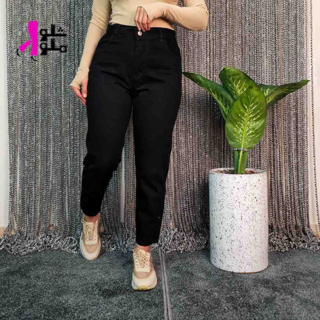 خرید شلوار مام فیت مشکی زنانه