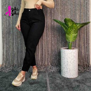 خرید شلوار مام فیت مشکی زنانه