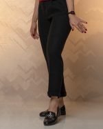 شلوار مام فیت فوتر مشکی