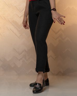 شلوار مام فیت فوتر مشکی