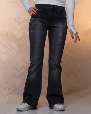 شلوار جین بوتکات زنانه رنگ ذغالی