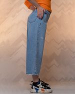 شلوار جین واید لگ زنانه آبی روشن