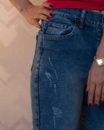 شلوار جین بوتکات رنگ آبی متوسط