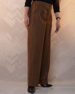 شلوار نیم بگ فوتر قهوه ای - پاییز و زمستان