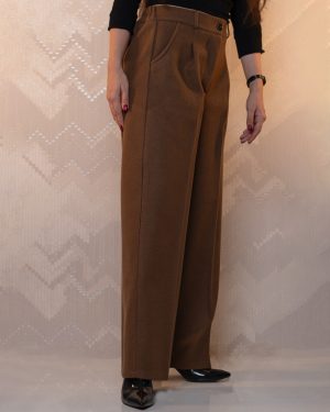 شلوار نیم بگ فوتر قهوه ای - پاییز و زمستان