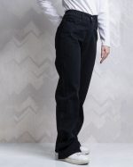 شلوار جین نیم بگ زنانه رنگ مشکی