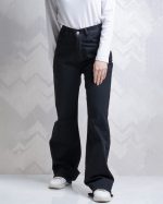 شلوار جین نیم بگ زنانه رنگ مشکی