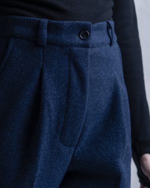 شلوار زنانه مام فیت فوتر سورمه ای