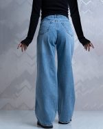 شلوار جین زنانه فلر بگ آبی روشن