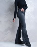 شلوار جین بوتکات رنگ ذغال سنگی زنانه