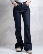 شلوار زنانه جین بوتکات رنگ سورمه ای سیر