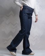 شلوار زنانه جین بوتکات رنگ سورمه ای سیر