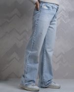 شلوار جین نیم بگ زنانه قد 105