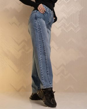 شلوار جین بالنی زنانه آبی روشن