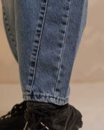 شلوار جین بالنی زنانه آبی روشن