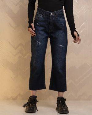 شلوار واید استریت کوتاه جین