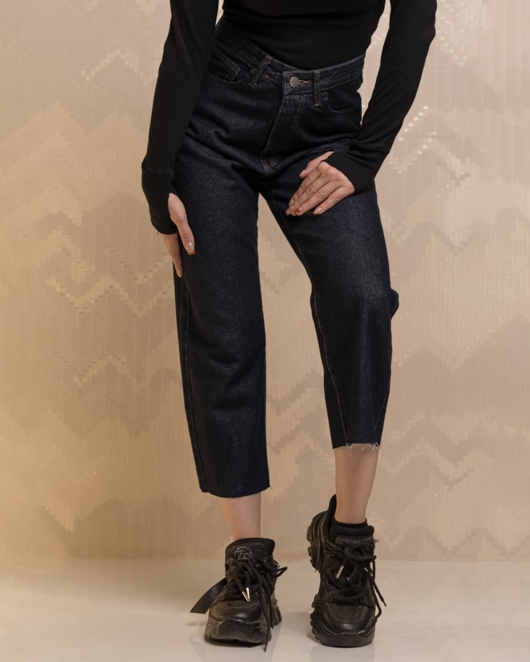 شلوار زنانه واید استریت سورمه ای