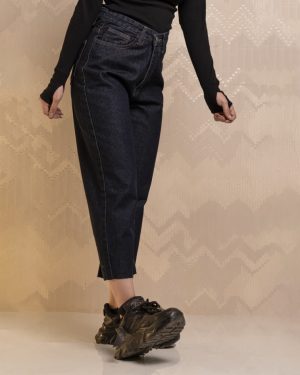 شلوار زنانه واید استریت سورمه ای