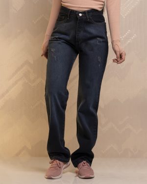 شلوار‌ جین راسته رنگ آبی تیره
