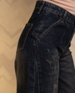 شلوار جین بالنی زنانه آبی تیره تینت